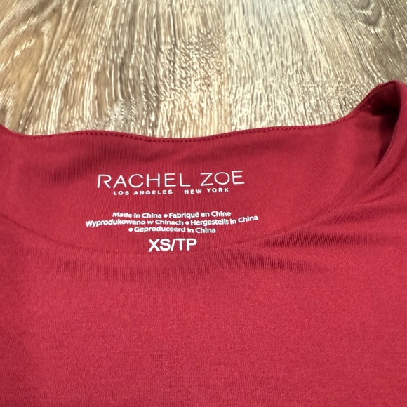 Rachel Zoe Burgundy L/S Blouse Sz:XS Normcore Bodycon - Picture 2 of 5